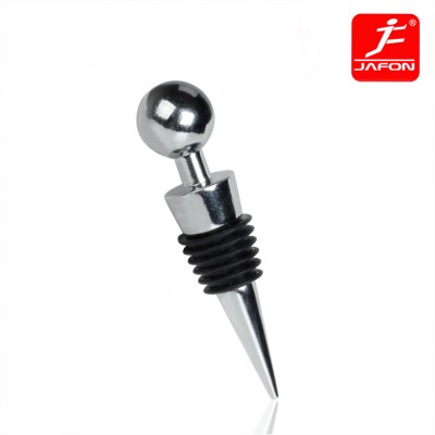 OEM Eco-Friendly zine alloy and silicone bottle wine stopper